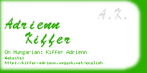 adrienn kiffer business card
